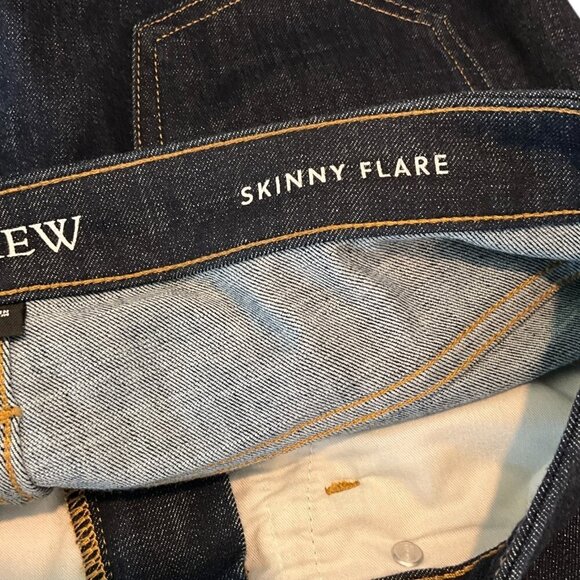 J. Crew Skinny Flare Jeans Rinse Wash Blue High Waist Size 29 Denim Pants - Picture 7 of 11